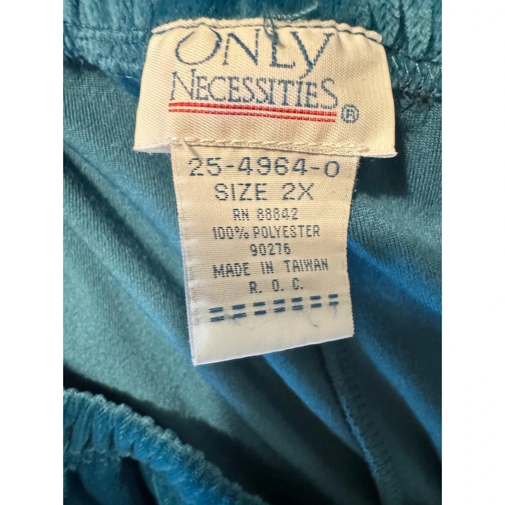 Only Necessities Vintage Patchwork Crushed Velvet 2 Piece Tunic Pant Set Plus 2X